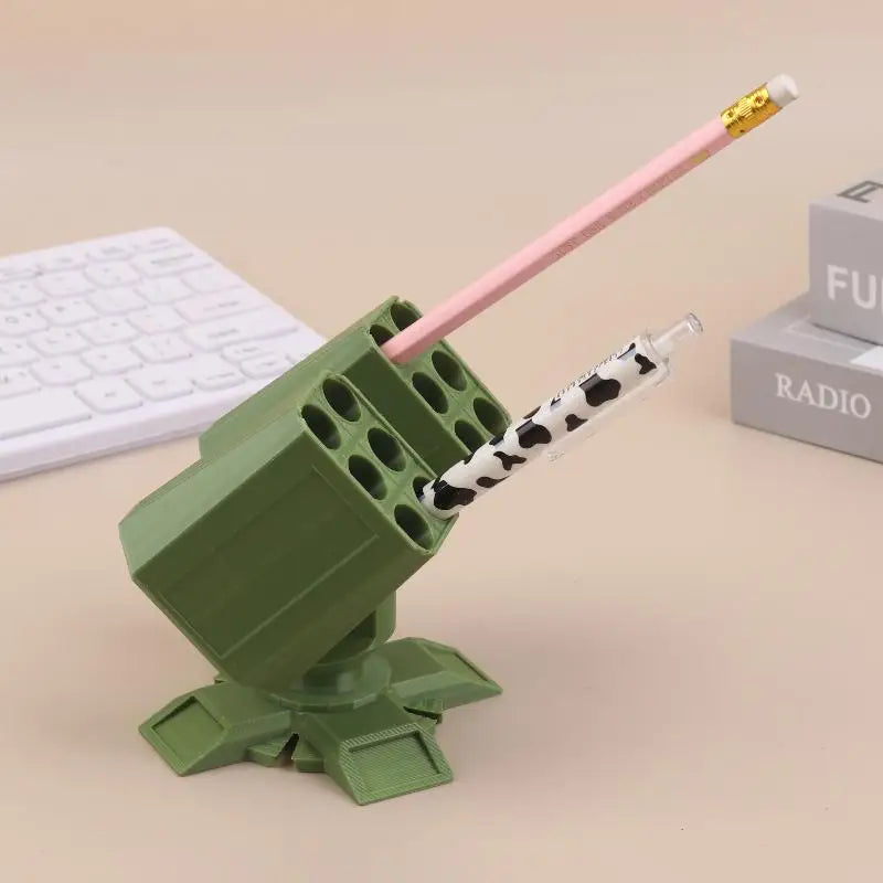 3D Printed Missile Launcher Pen Stand | Novelty Desk Organizer