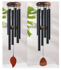 2-Pack 27" Aluminium Wind Chimes – Classic Black Outdoor Garden