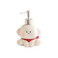 Cute Dog Ceramic Soap Dispenser | Bathroom Pump Bottle