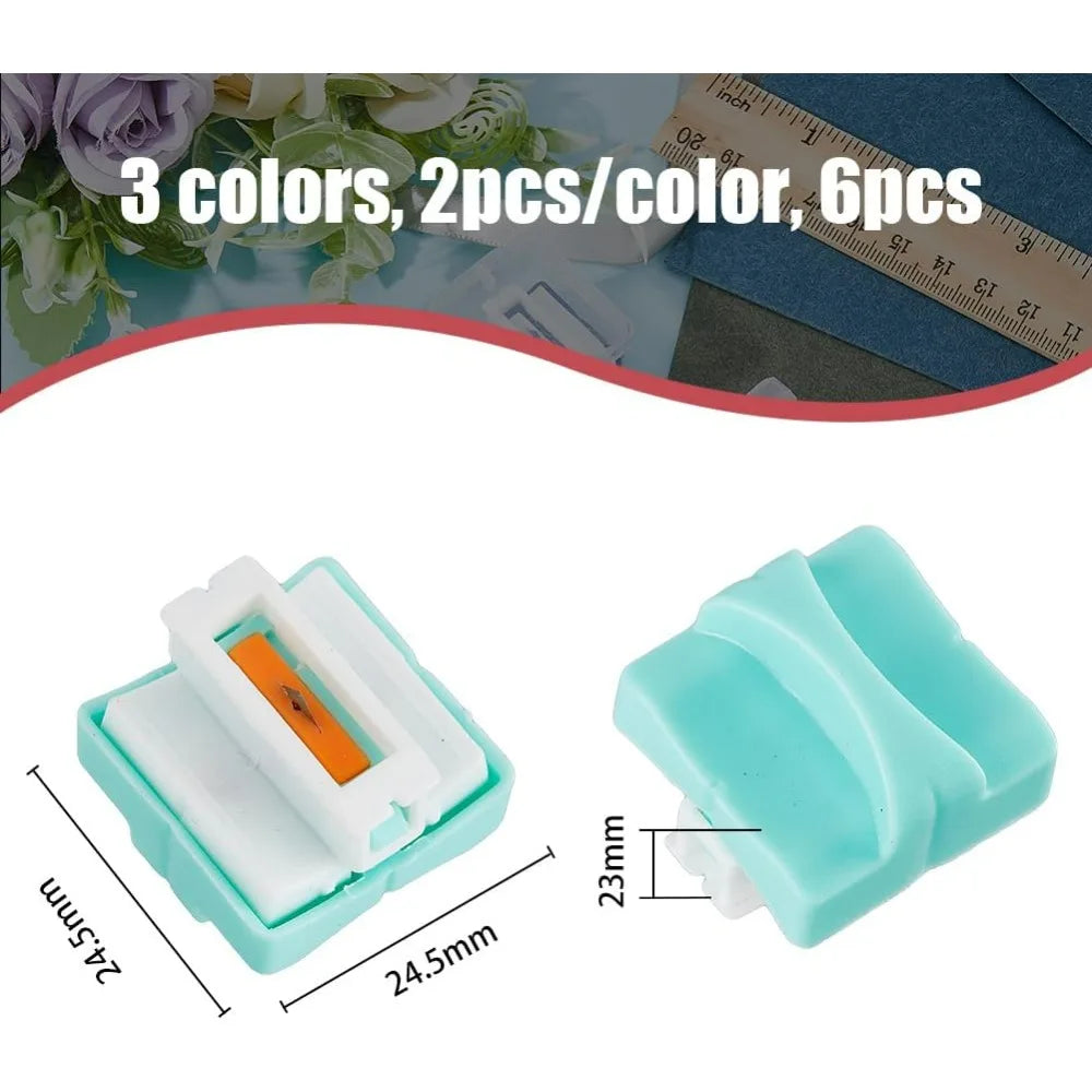 6-Pack Mini Paper Trimmer Replacement Blades – 3 Colors