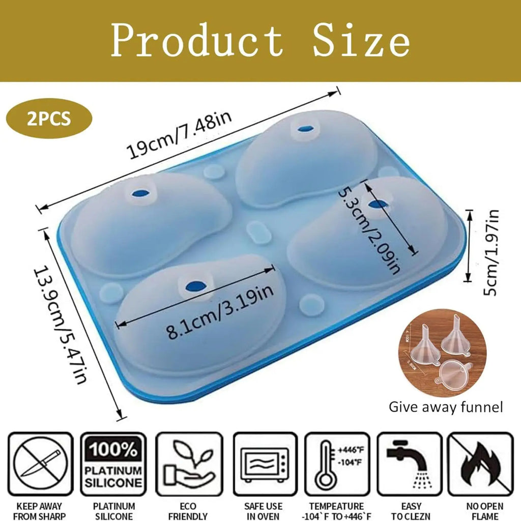4-Cavity 3D Mango Silicone Mousse Mold – Cake, Jelly & Candy