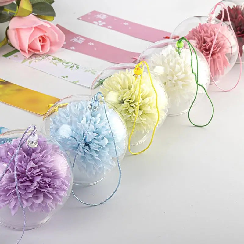 Japanese Glass Wind Chime with Artificial Flower | Home Decor