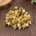 Christmas Ball Cap Pendant Holders – 50/100pcs Gold & Silver