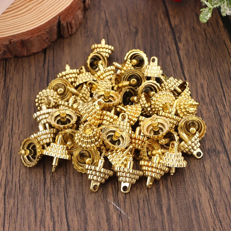 Christmas Ball Cap Pendant Holders – 50/100pcs Gold & Silver