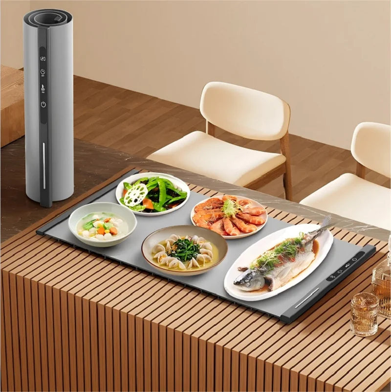 HOMEFISH Electric Food Warming Tray | 3 Temp Settings, Foldable