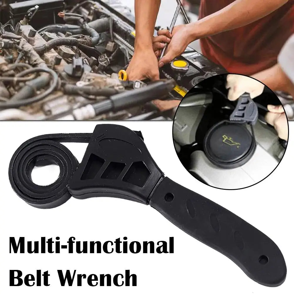 Multi-functional Belt Wrench Adjustable Strap Oil Filter Jar Opener