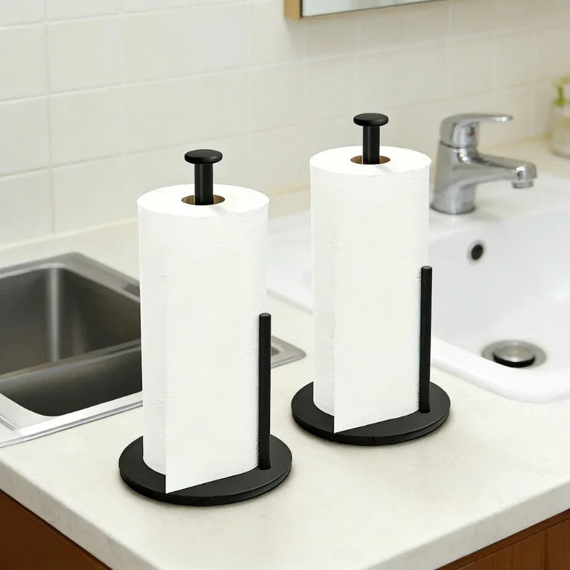 Stainless Steel Bathroom Roll Holder Weighted Base Heavy-duty