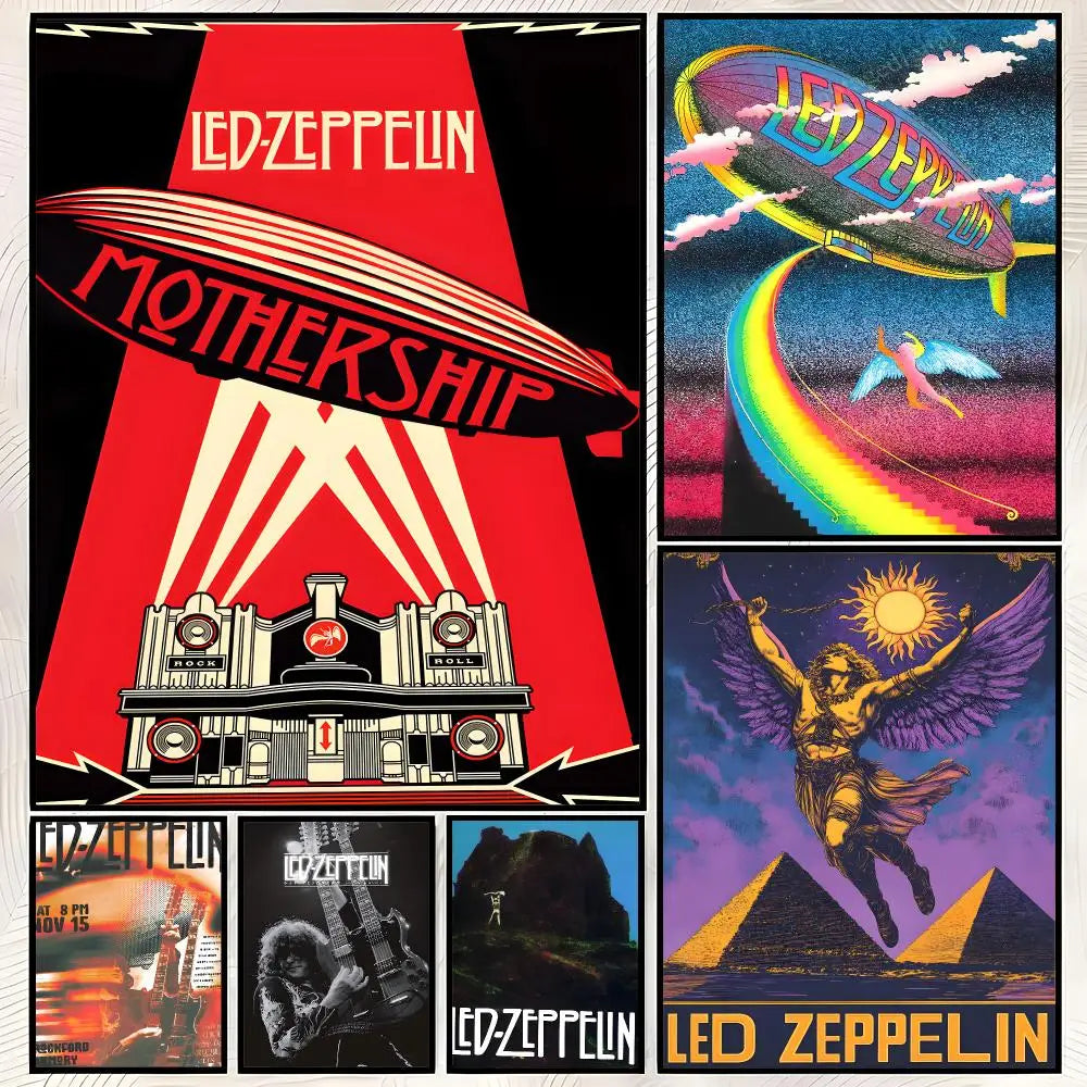 Led Zeppelin Self-Stick HD Wall Poster – Waterproof Room Decor