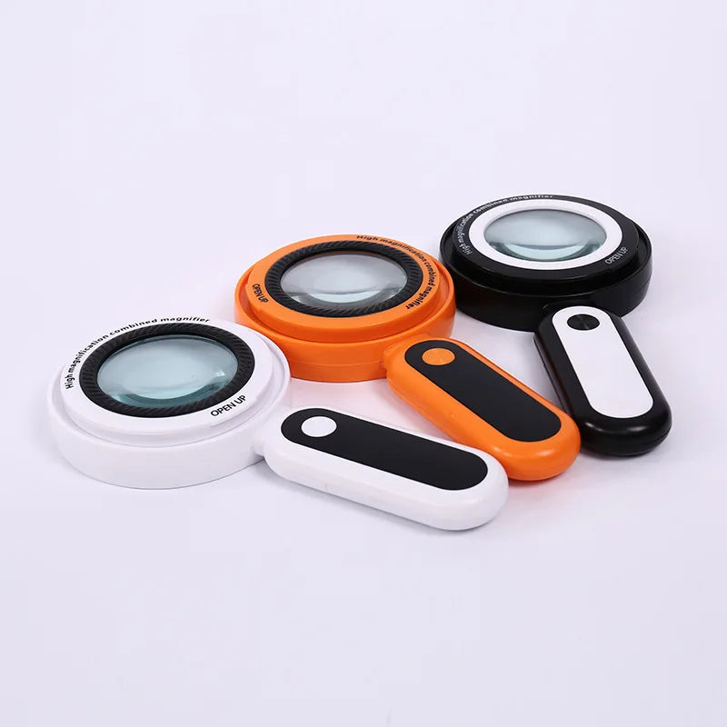 Dual Lens Handheld Magnifier with LED – 10X & 30X
