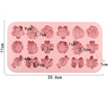 18-Hole 3D Silicone Baking Mold – Flower, Leaf & Candy Shapes