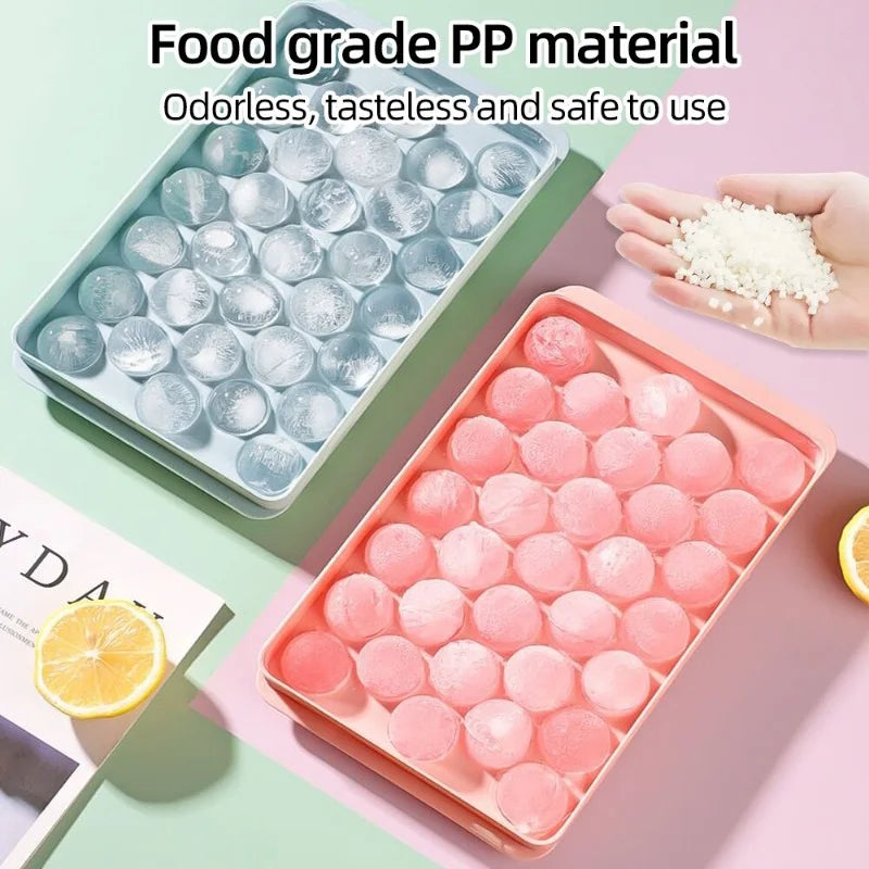 33-Ball Round Ice Cube Tray | Sphere Ice Mold for Whiskey