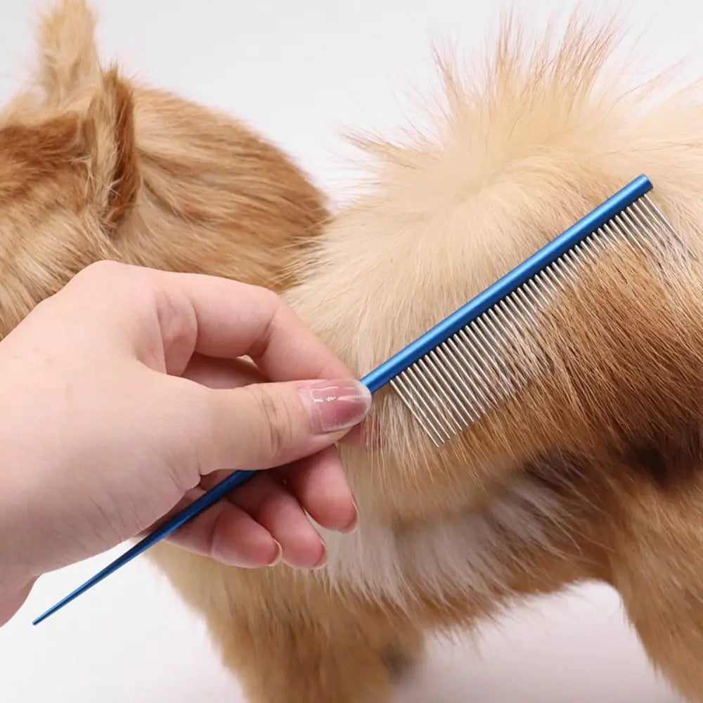 Stainless Steel Pet Flea Comb | Dog & Cat Grooming Tool