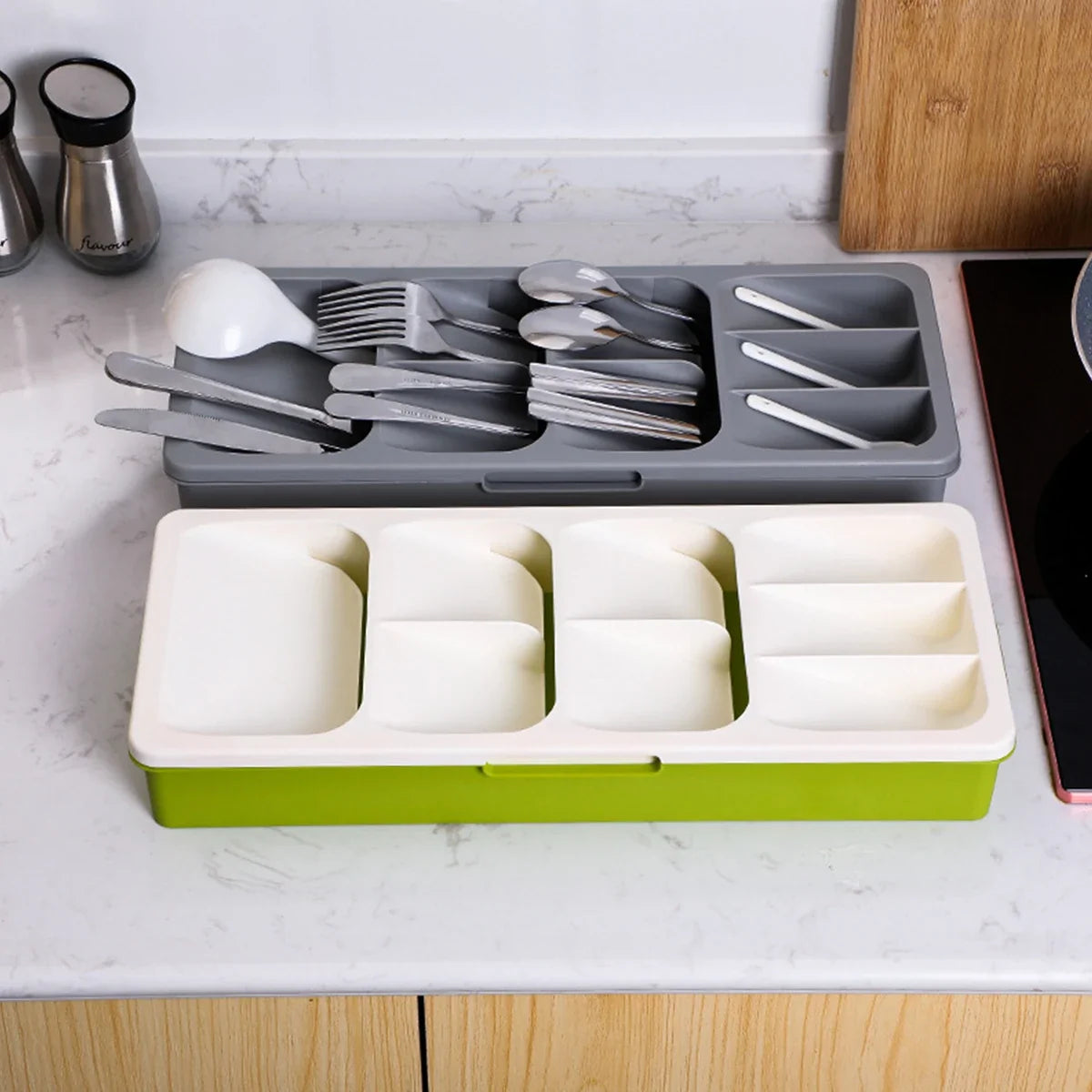 Kitchen Retractable Knife Fork Spoon Separation Sorting Tableware