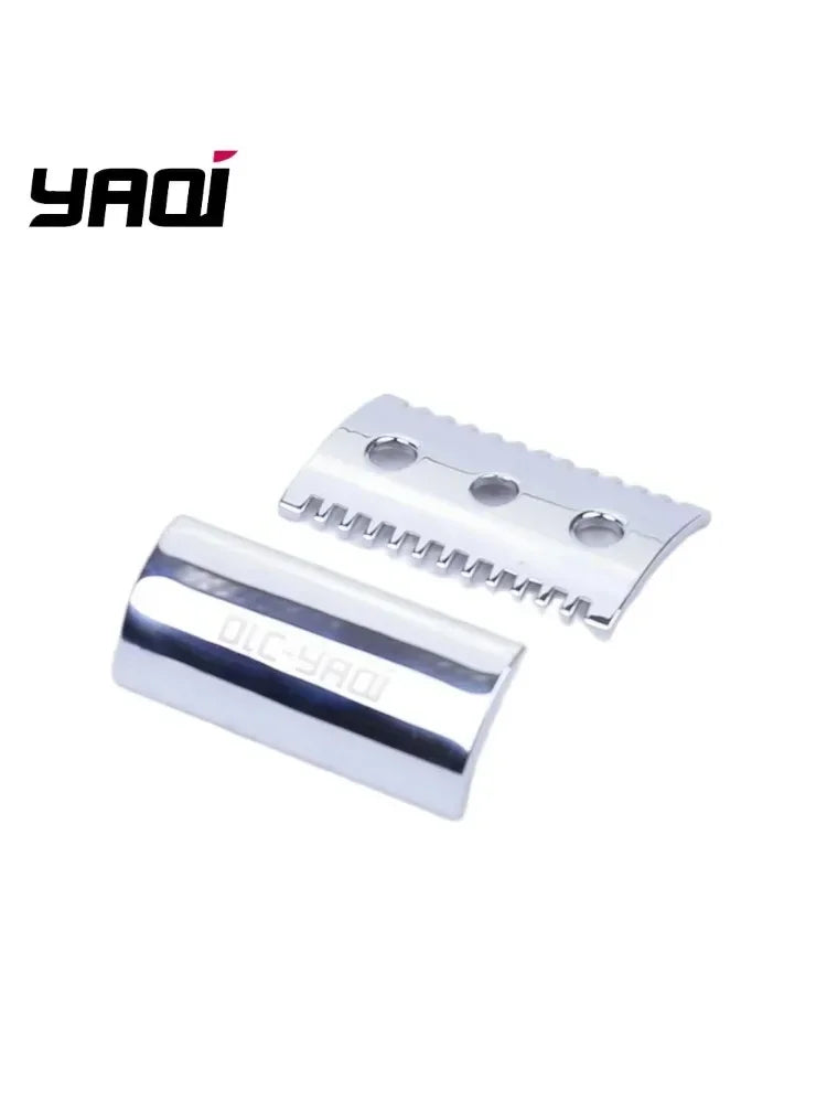 2026 YAQI Chrome Open Comb Shaving Razor Head Mens Blade Gap