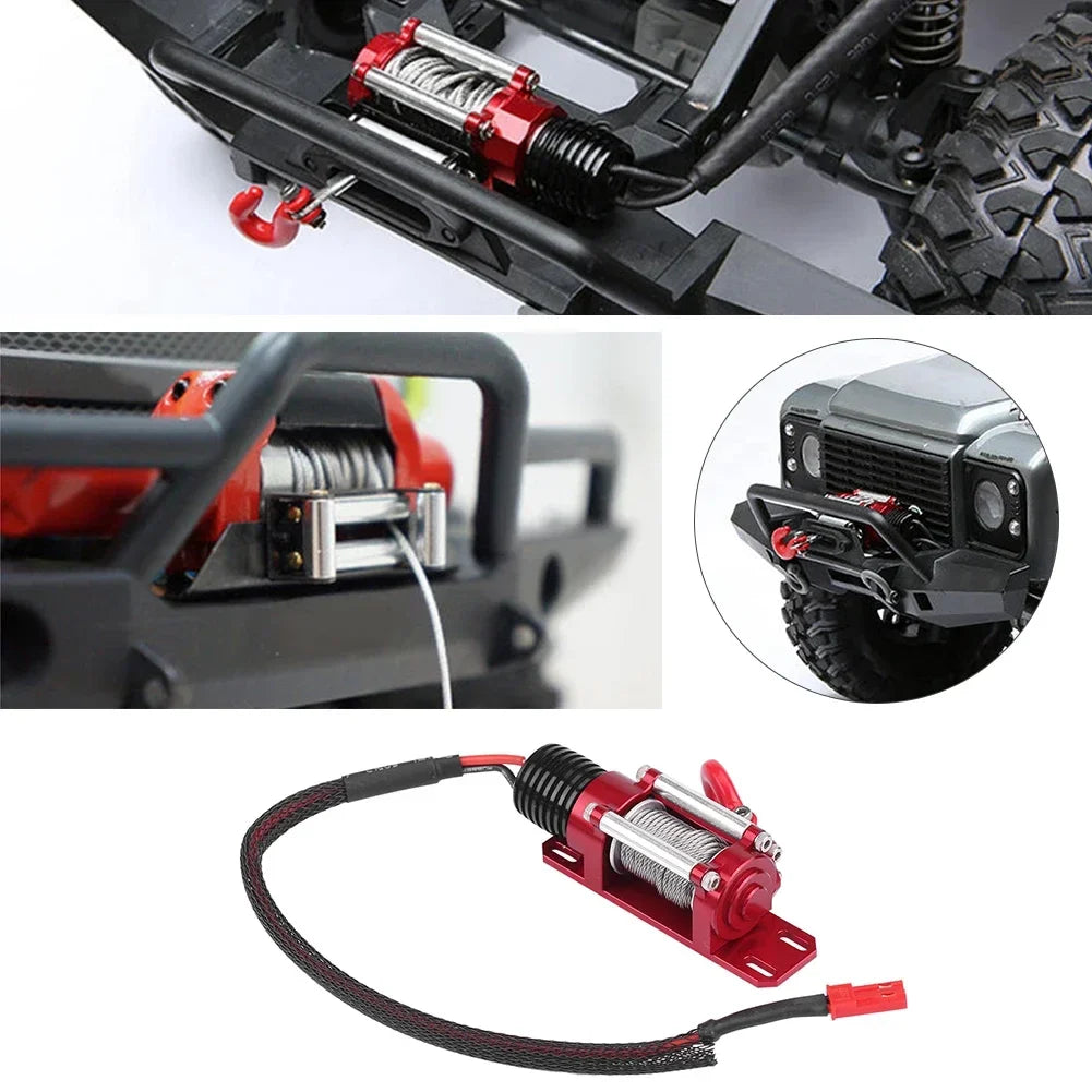 1 10 Scale RC Model Vehicle Crawler Car Accessory Metal Winch Remote