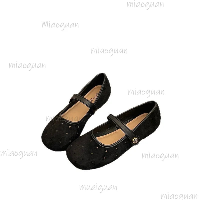 Women's Vintage Mary Jane Flats – Buckle Strap Ballet Loafers