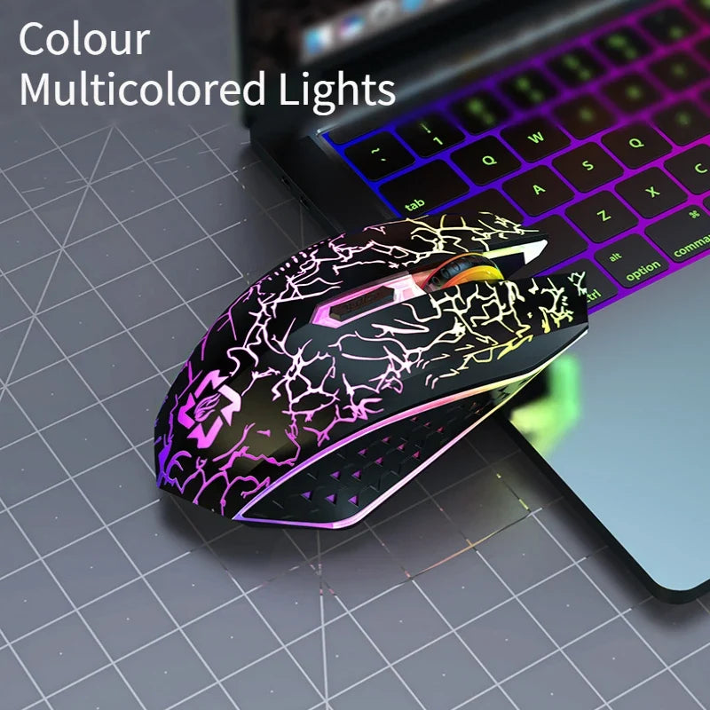 DIXSG Silent Wireless Gaming Mouse 2.4G Bluetooth 1600 DPI