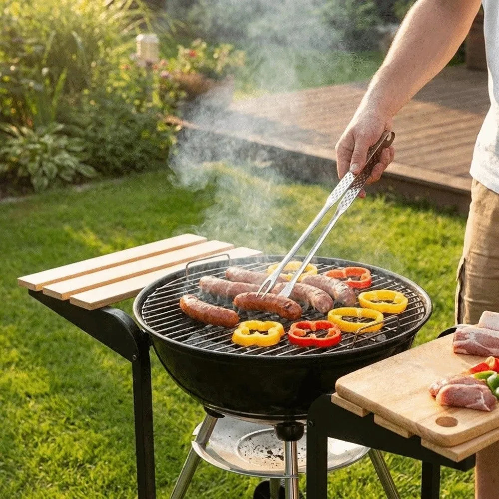 Stainless Steel BBQ Tongs | Long Handle Grill Tongs – 3 Sizes
