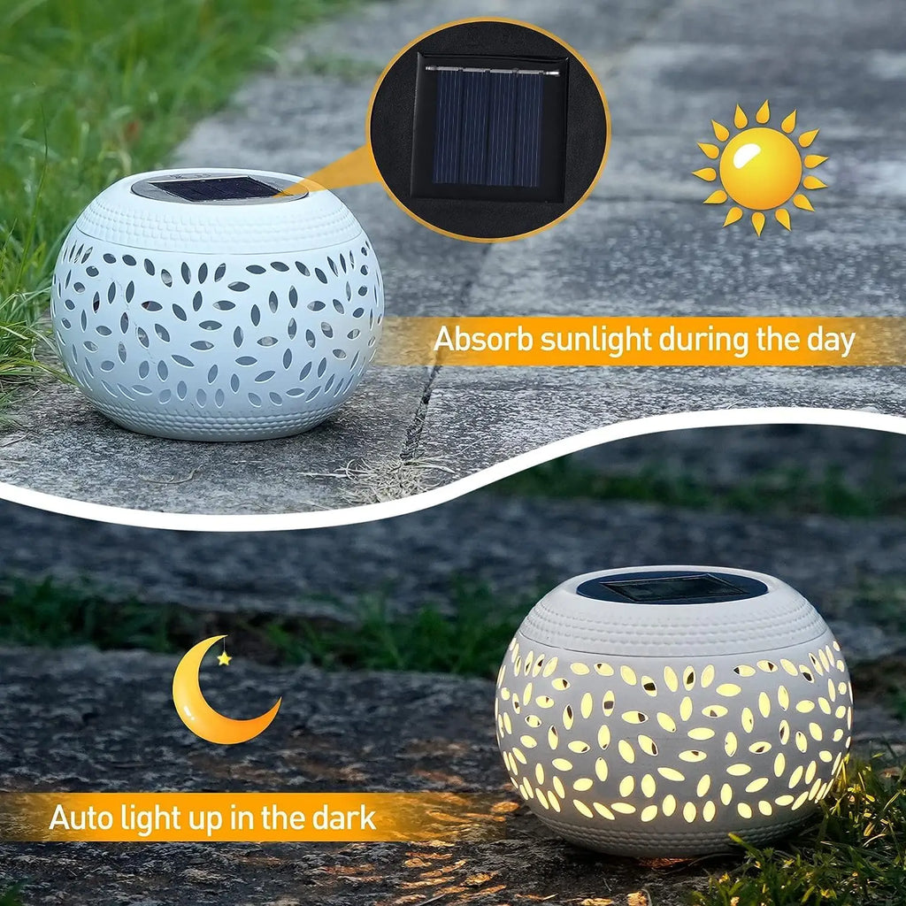 Iron Solar Lantern Outdoor – Weatherproof Garden & Patio Light