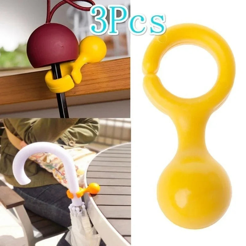 3-Pack Colorful Umbrella Hook Holder Bracket & Storage Rack