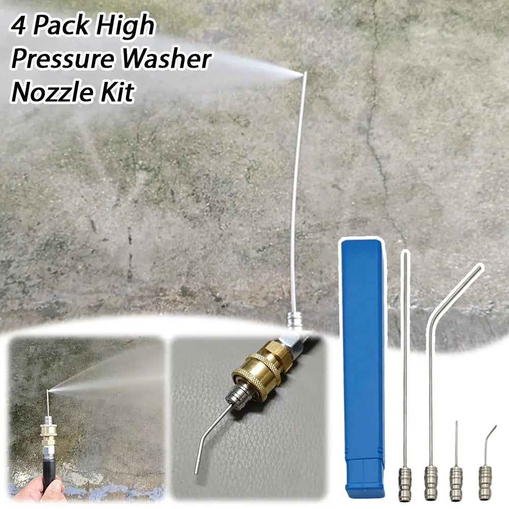 Cleaning Nozzle Water Gun Pressure Needle Straight Side Jet AC Car