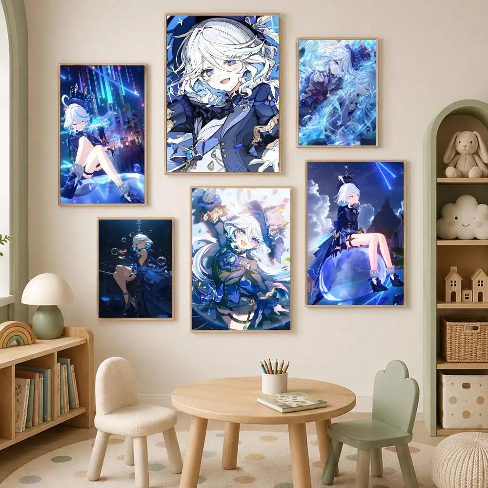 Furina Genshin Impact Self-Stick HD Poster – Waterproof Wall Art