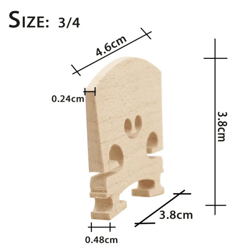 Maple Wood Regular Acoustic Violin Bridge 1 8 4 2 3 Optional Sizes
