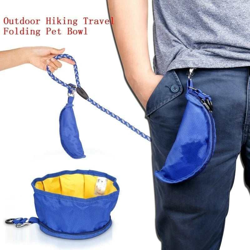 1100ml Foldable Dog Travel Bowl – Portable Collapsible Pet Bowl