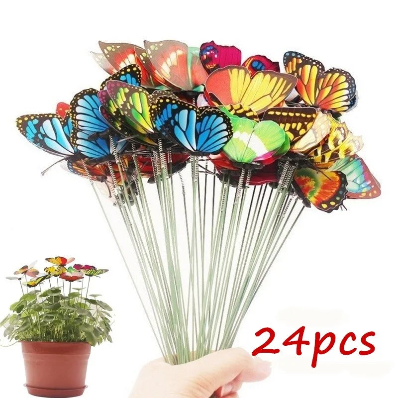 Colorful Butterfly Garden Stakes – Whimsical Yard & Pot Decor