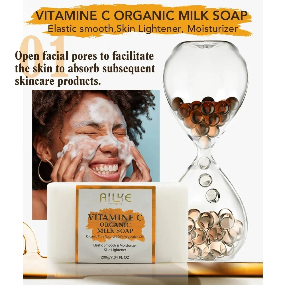 AILKE Vitamin C Brightening Set – Serum, Lotion, Cream & Soap