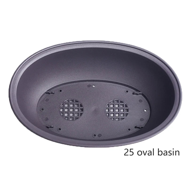 Plastic Imitation Clay Bonsai Planter Pot & Tray | Square & Rect