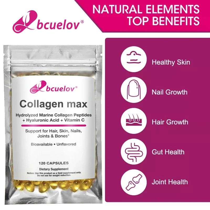Marine Collagen Peptides with Hyaluronic Acid & Vitamin C – 60ct