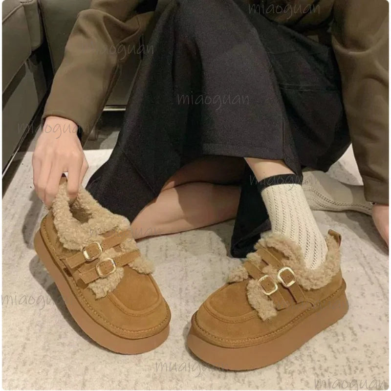 Women's Winter Plush Snow Boots – Warm, Lightweight & Non-Slip