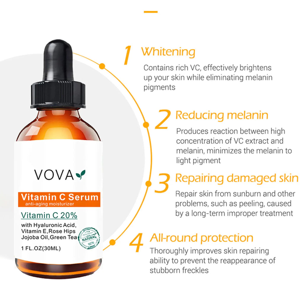 20% Vitamin C Face Serum with Hyaluronic Acid – Brightening