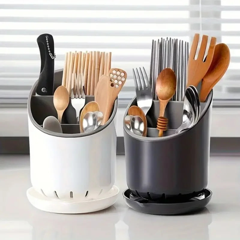 Kitchen Storage Chopsticks Tube Drain Plate Tableware Holder Home