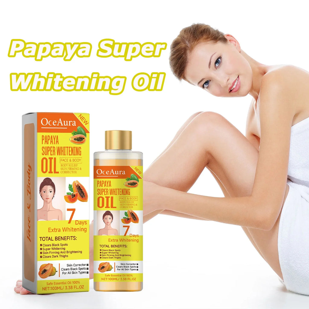 Papaya Whitening Body Oil – Brighten & Moisturize Skin 100ml
