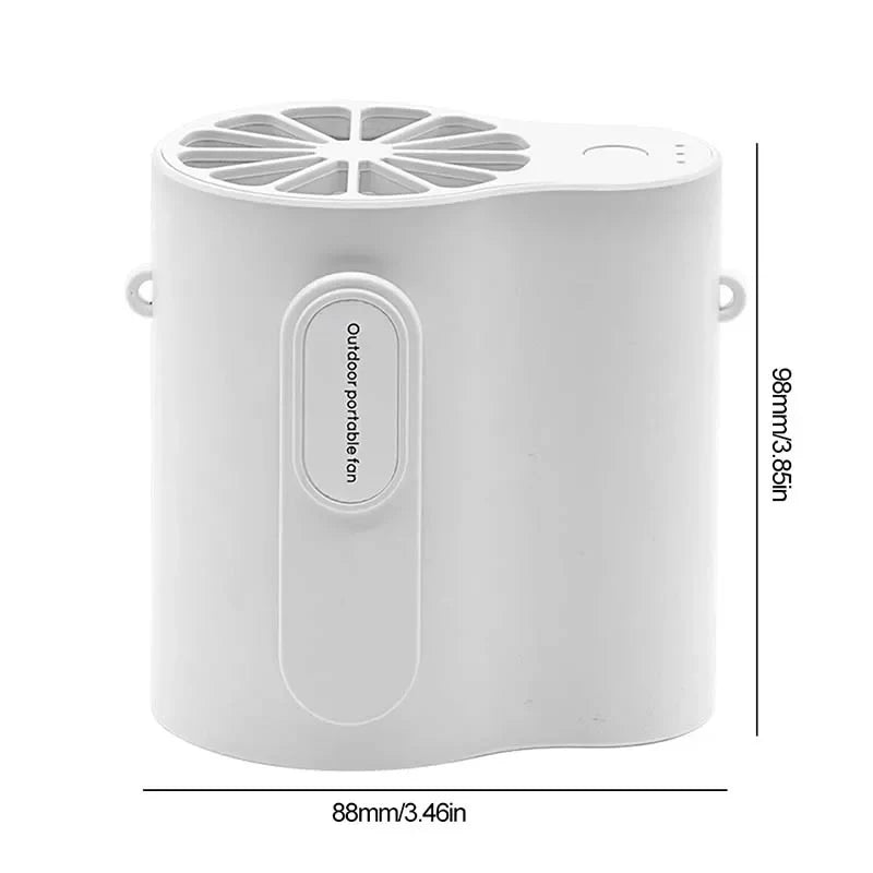 Portable USB Mini Waist Clip Fan – 3 Speeds, 10Hr Battery