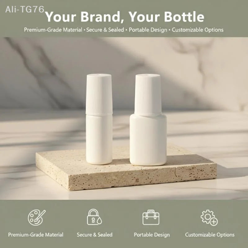 10-Pack 10ml Empty Refillable Nail Polish Bottles with Brush Cap