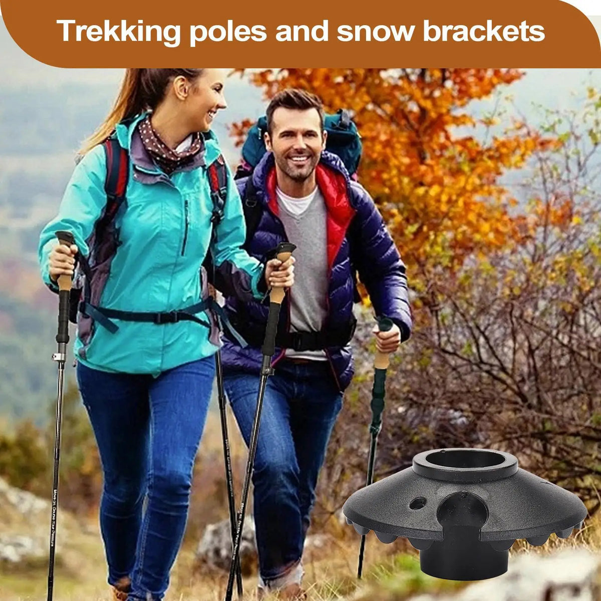 Trekking Pole Snow & Mud Baskets – Anti-Slip Replacement Pair