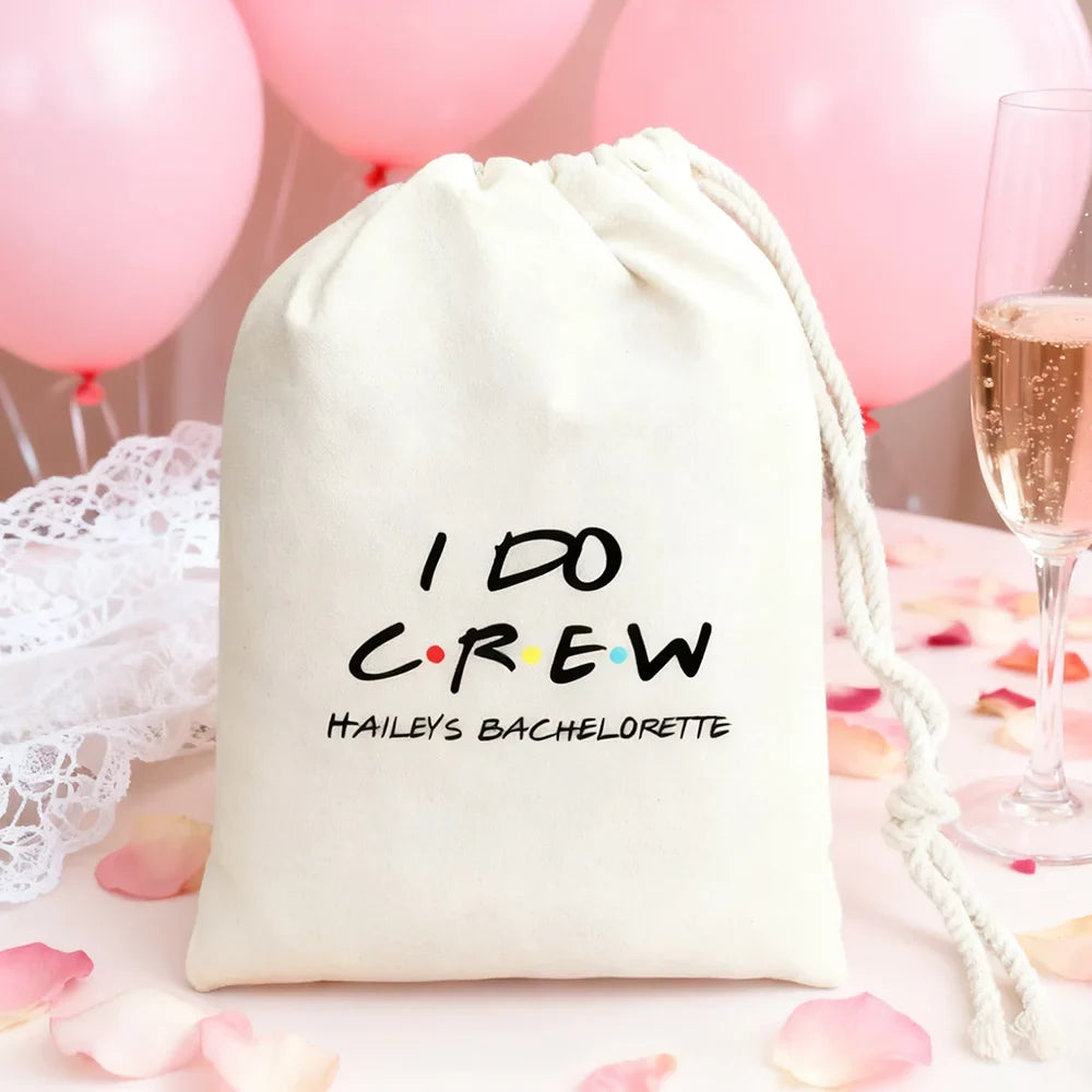 Personalized Friends Themed Drawstring Bag | I Do Crew Bachelorette