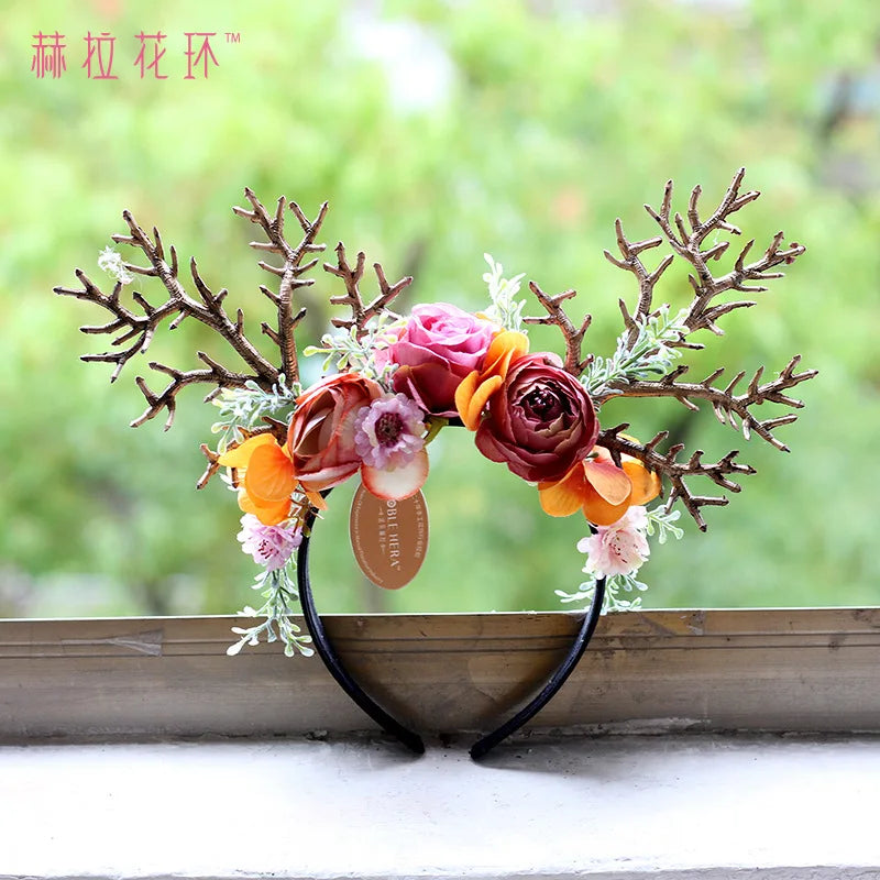 Christmas Headwear Forest-themed Antler Headband Easter Hair