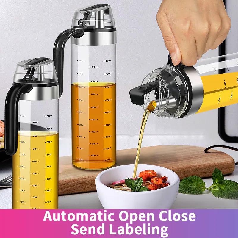 KEMORELA Glass Oil & Seasoning Dispenser Bottle | Drip-Free