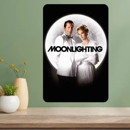 Moonlighting Classic TV Show Metal Poster Sign | Retro Wall Art