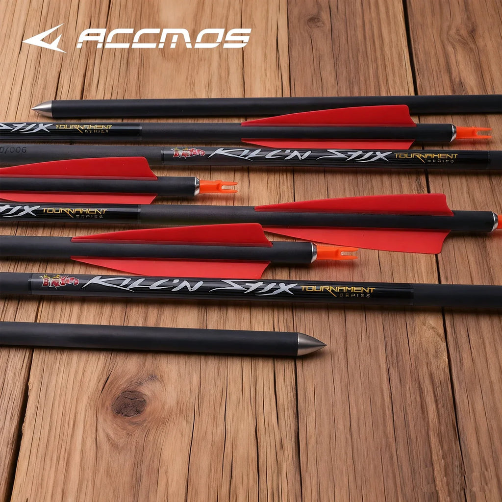 6 12 Pure Carbon Arrow Spine 200 250 300 350 Shaft Compound Recurve