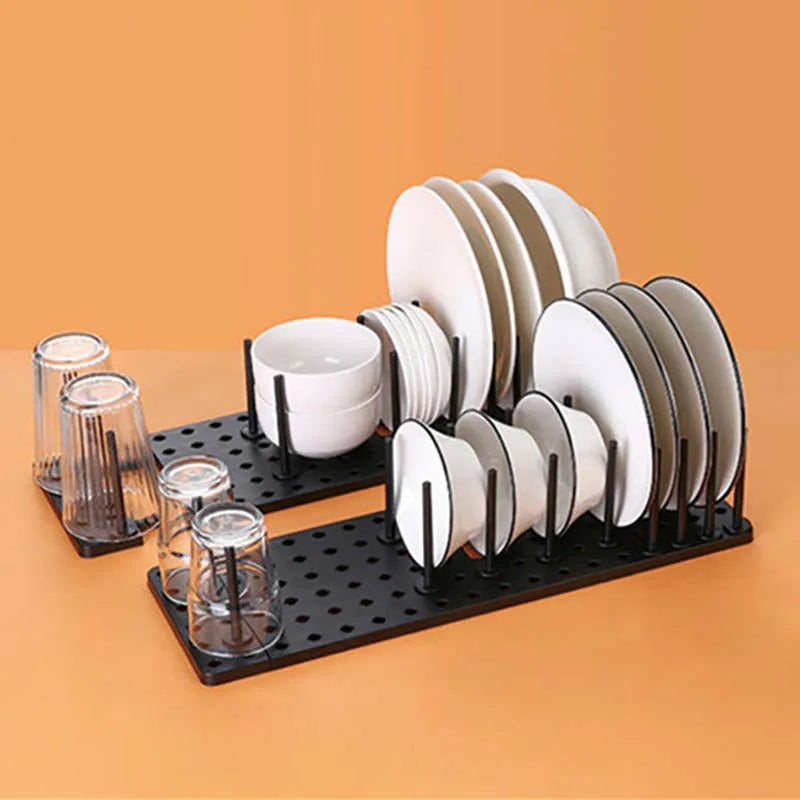 Adjustable Dish Drying Rack & Kitchen Sink Organizer Shelf