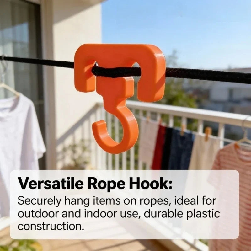 2-Pack Portable Camping Hooks | Multifunctional Clothes Lanyard Hook