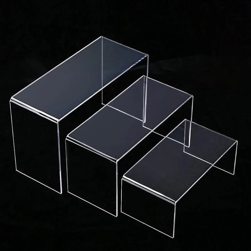 U-Shape Acrylic Display Risers – 15 Sizes for Jewelry & Figures