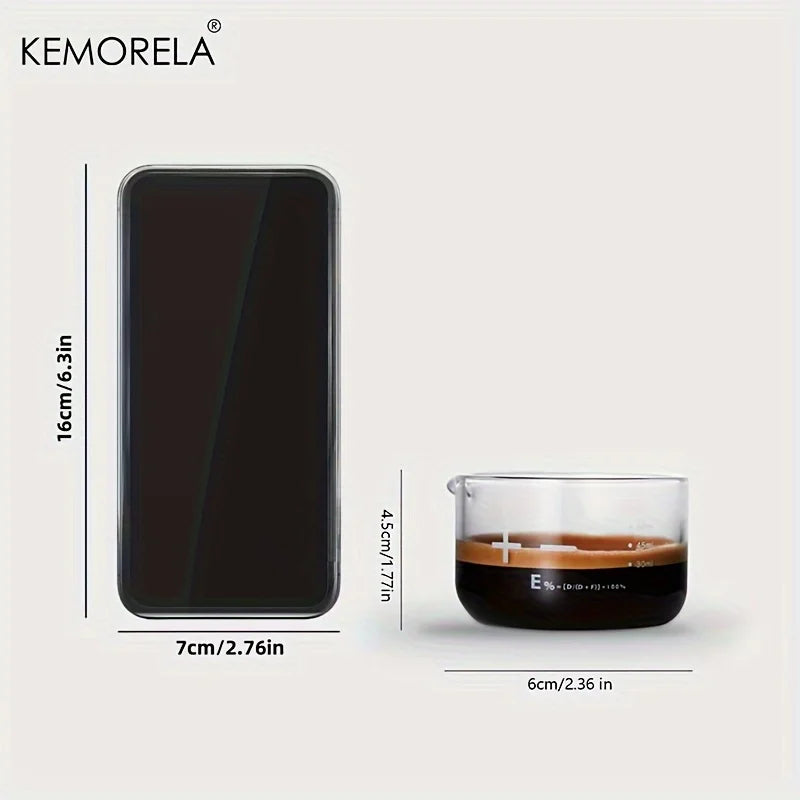 KEMORELA 60ml Espresso Shot Glasses – Clear Scale Measuring Cups