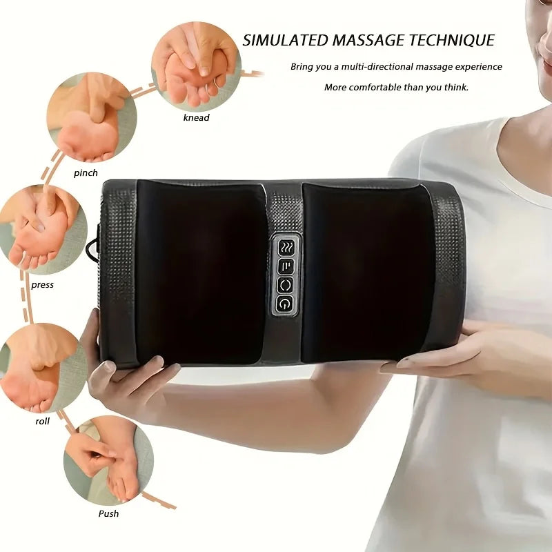 Heating & Kneading Foot Massager | 20 Heads, Smart Timer
