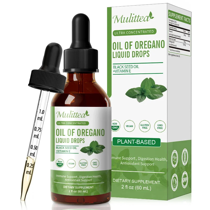 Mulittea Organic Oregano Oil Drops – Immune, Respiratory & Digestive Support